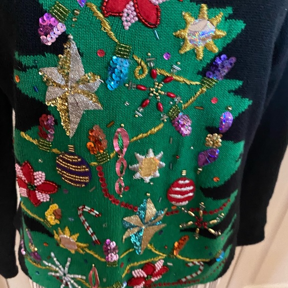 Michael Simon Christmas Tree 🎄 Sweater EUC M - Picture 3 of 6